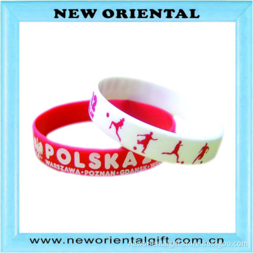 2014 custom factory printing silicone bracelet